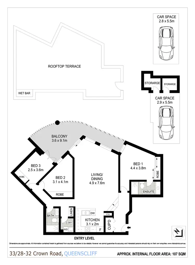 Floorplan of Homely apartment listing, 33/28-32 Crown Road, Queenscliff NSW 2096