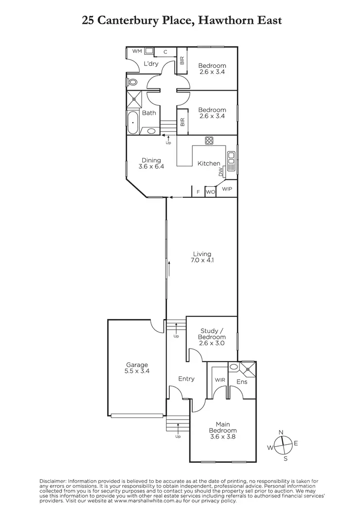Floorplan of Homely house listing, 25 Canterbury Place, Hawthorn East VIC 3123