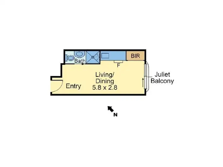 Floorplan of Homely apartment listing, 102/546 Flinders Street, Melbourne VIC 3000