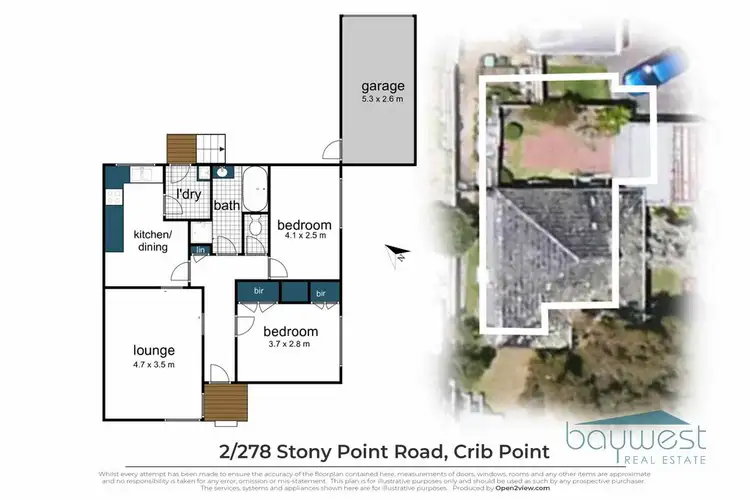 Floorplan of Homely unit listing, 2/278 Stony Point Road, Crib Point VIC 3919