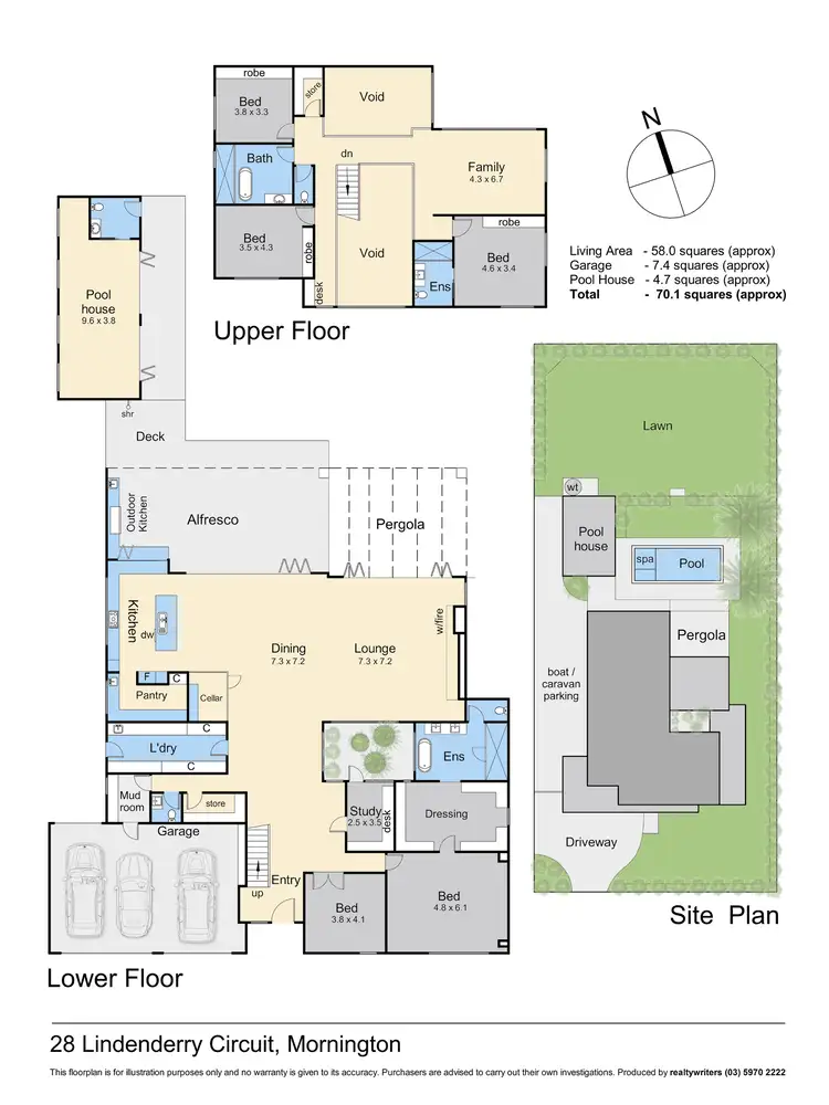 Floorplan of Homely house listing, 28 Lindenderry Circuit, Mornington VIC 3931