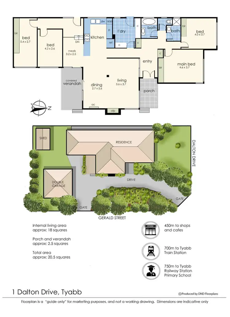 Floorplan of Homely house listing, 1 Dalton Drive, Tyabb VIC 3913