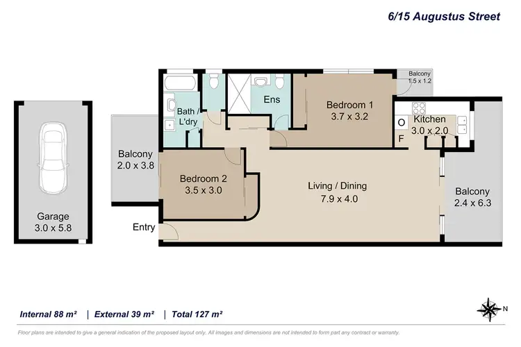 Floorplan of Homely unit listing, 6/15 Augustus Street, Toowong QLD 4066