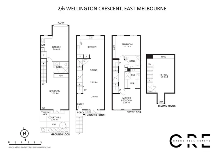 Floorplan of Homely townhouse listing, Townhouse 2/6 Wellington Crescent, East Melbourne VIC 3002