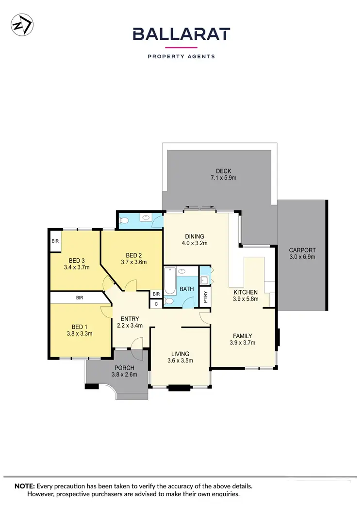 Floorplan of Homely house listing, 434 Main Road, Golden Point VIC 3350