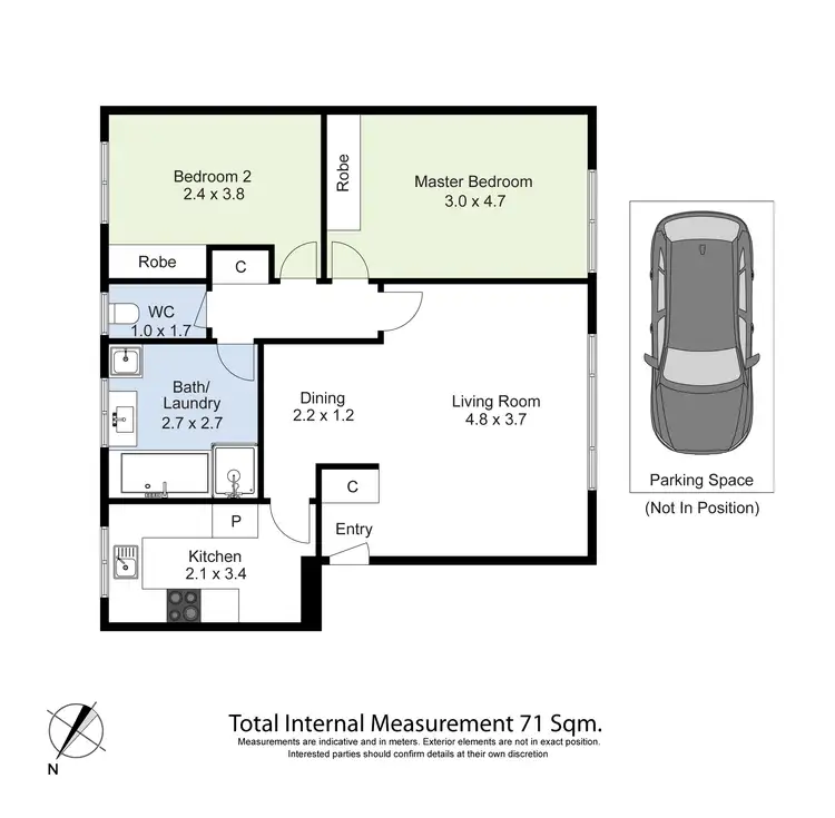 Floorplan of Homely apartment listing, 6/3 Lennox Street, Moonee Ponds VIC 3039