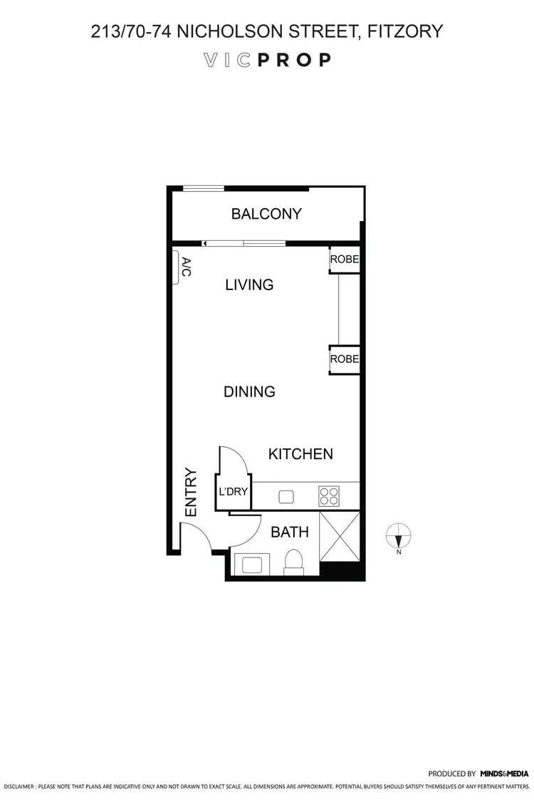 Floorplan of Homely apartment listing, 213/70 Nicholson Street, Fitzroy VIC 3065