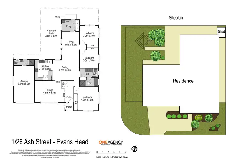 Floorplan of Homely semi-detached listing, 1/26 Ash Street, Evans Head NSW 2473