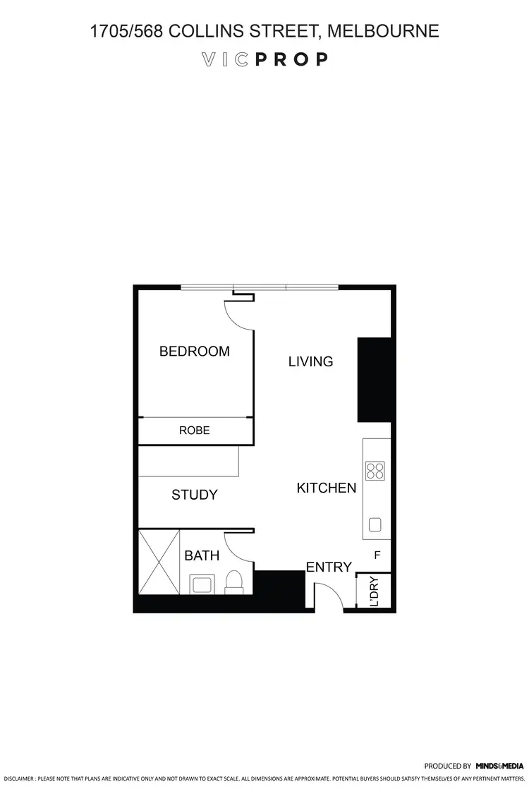 Floorplan of Homely apartment listing, 1705/568 Collins Street, Melbourne VIC 3000
