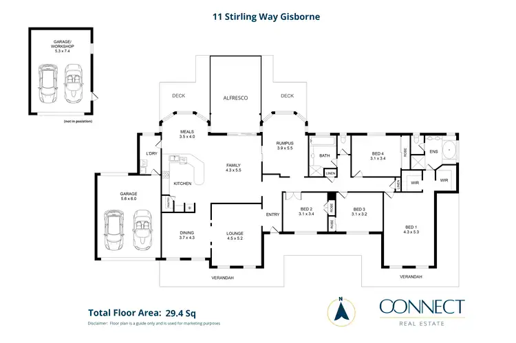 Floorplan of Homely house listing, 11 Stirling Way, Gisborne VIC 3437