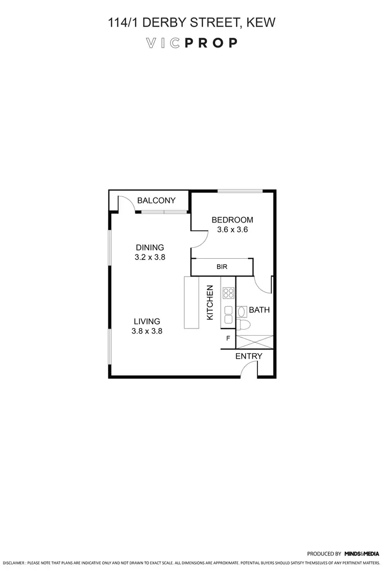 Floorplan of Homely apartment listing, 114/1 Derby Street, Kew VIC 3101