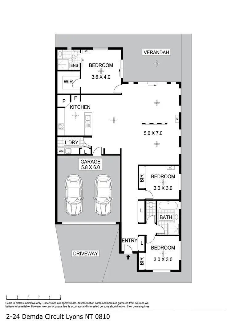 Floorplan of Homely semi-detached listing, 2/24 Demda Circuit, Lyons NT 810