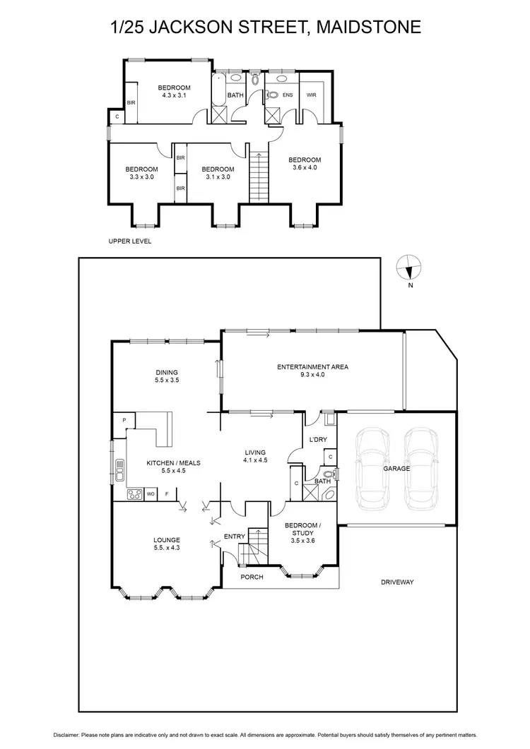 Floorplan of Homely townhouse listing, 1/25 Jackson Street, Maidstone VIC 3012