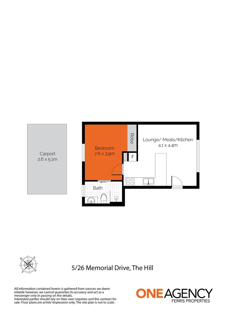 Floorplan of Homely unit listing, 5/26 Memorial Drive, The Hill NSW 2300