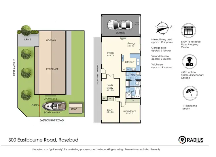 Floorplan of Homely unit listing, 300 Eastbourne Road, Rosebud VIC 3939