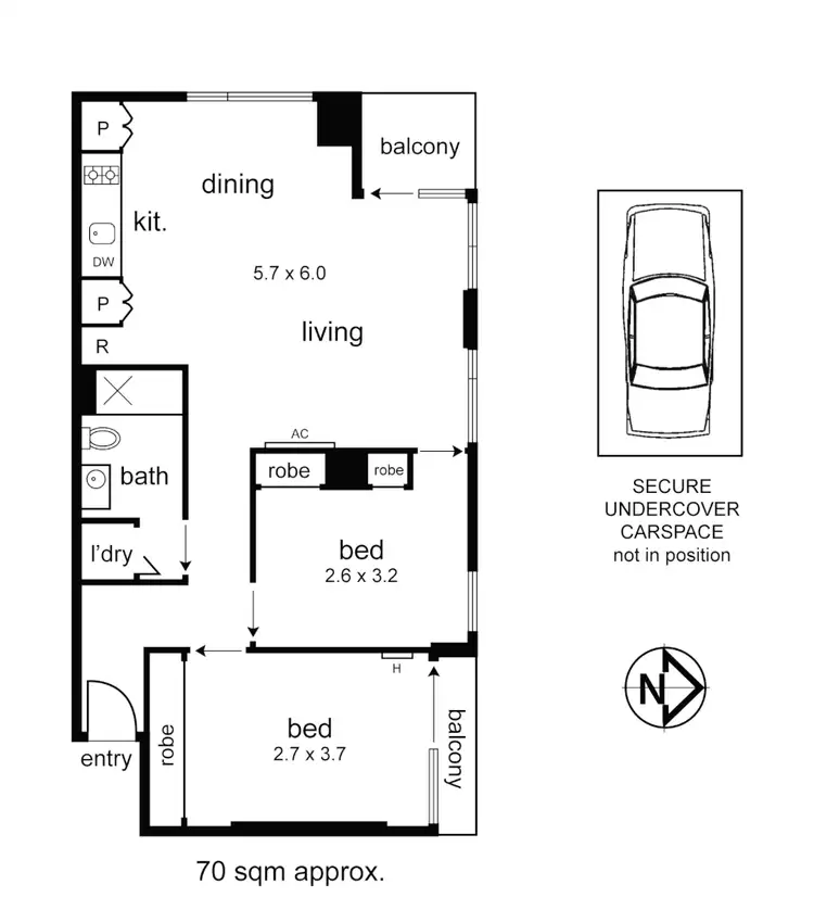 Floorplan of Homely apartment listing, 314V/162 Albert Street, East Melbourne VIC 3002