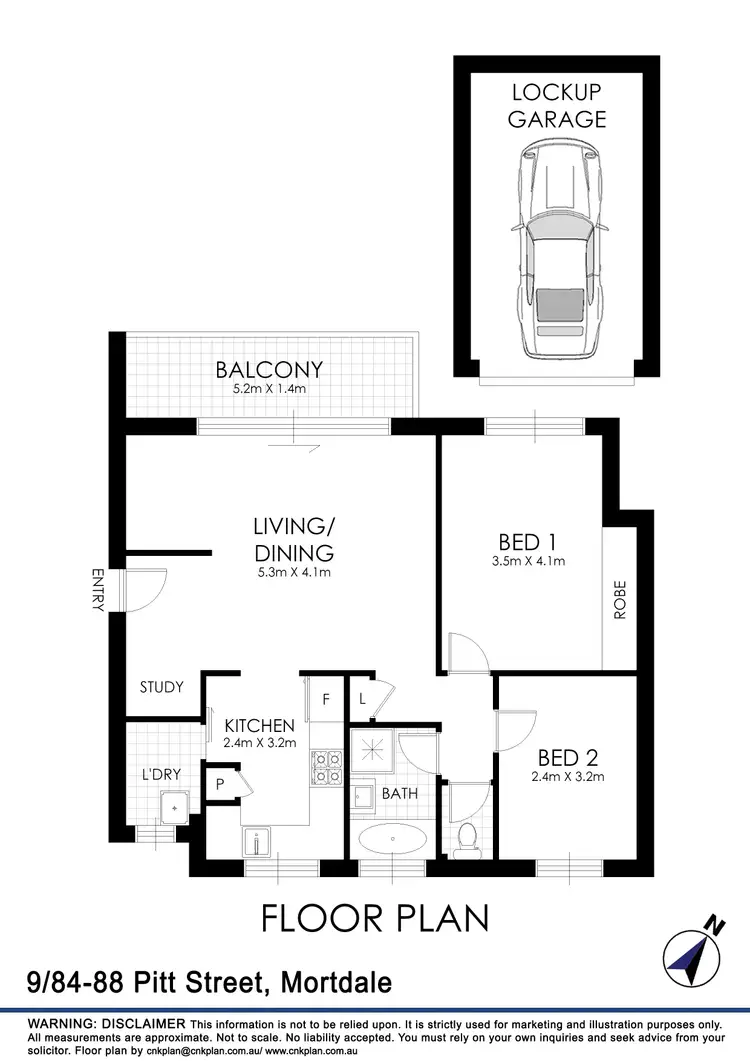 Floorplan of Homely unit listing, 9/84-88 Pitt Street, Mortdale NSW 2223