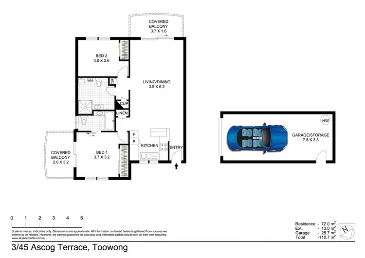 Floorplan of Homely unit listing, 3/45 Ascog Terrace, Toowong QLD 4066