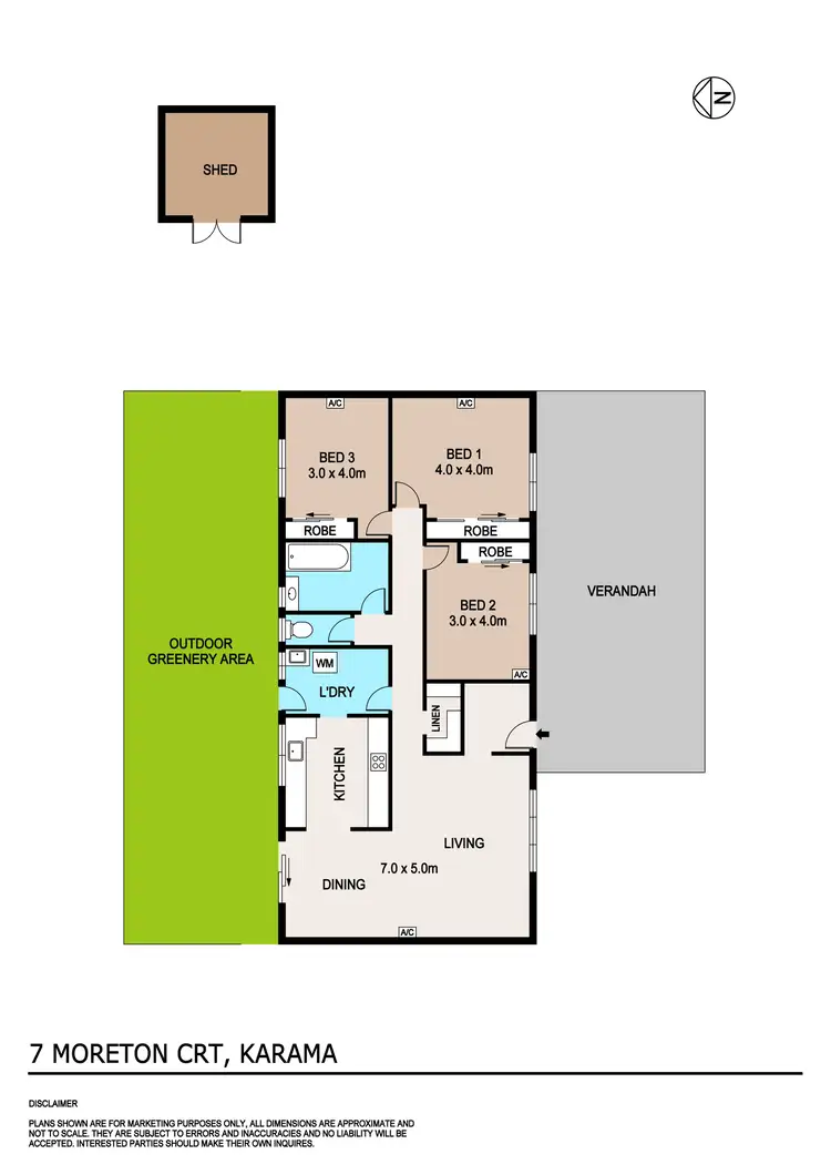 Floorplan of Homely house listing, 7 Moreton Place, Karama NT 812