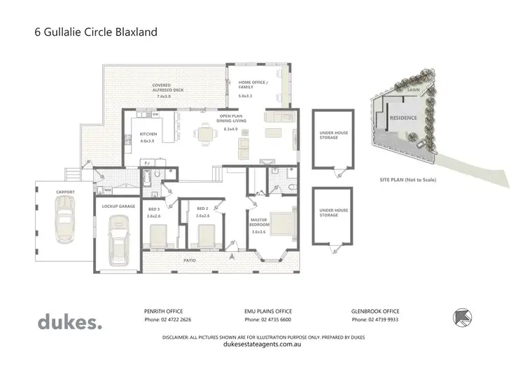 Floorplan of Homely house listing, 6 Gullalie Circle, Blaxland NSW 2774