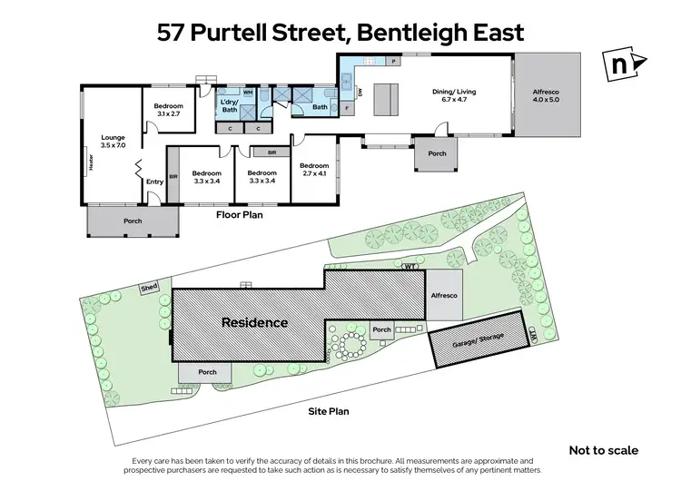 Floorplan of Homely house listing, 57 Purtell Street, Bentleigh East VIC 3165