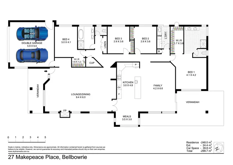 Floorplan of Homely house listing, 27 Makepeace Place, Bellbowrie QLD 4070