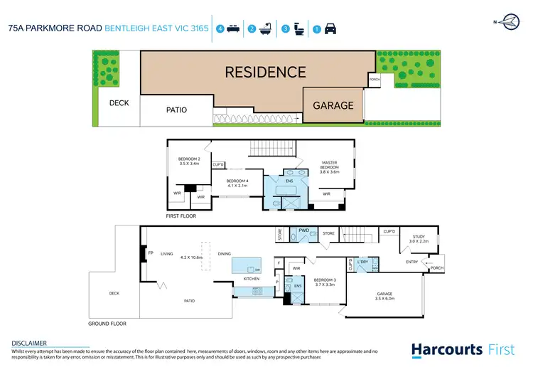 Floorplan of Homely townhouse listing, 75A Parkmore Road, Bentleigh East VIC 3165