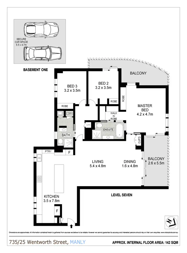 Floorplan of Homely apartment listing, 735/25 Wentworth Street, Manly NSW 2095