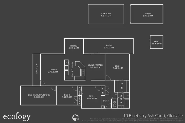 Floorplan of Homely house listing, 10 Blueberry Ash Court, Glenvale QLD 4350