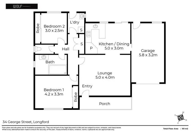 Floorplan of Homely unit listing, 34 George Street, Longford TAS 7301