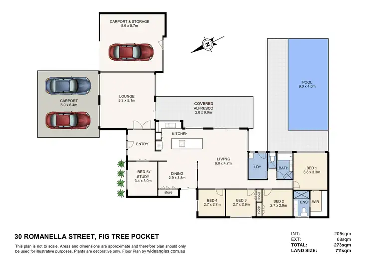 Floorplan of Homely house listing, 30 Romanella Street, Fig Tree Pocket QLD 4069