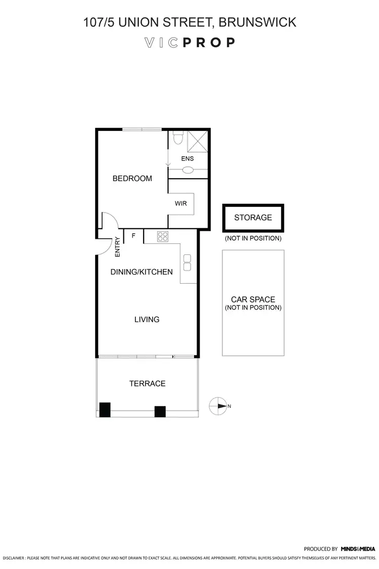 Floorplan of Homely apartment listing, 107/5 Union Street, Brunswick VIC 3056