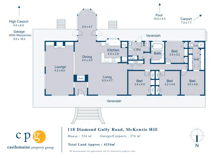 Floorplan of Homely house listing, 118 Diamond Gully Road, Mckenzie Hill VIC 3451