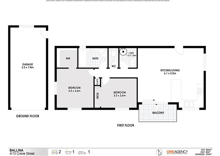 Floorplan of Homely unit listing, 4/13 Crane Street, Ballina NSW 2478