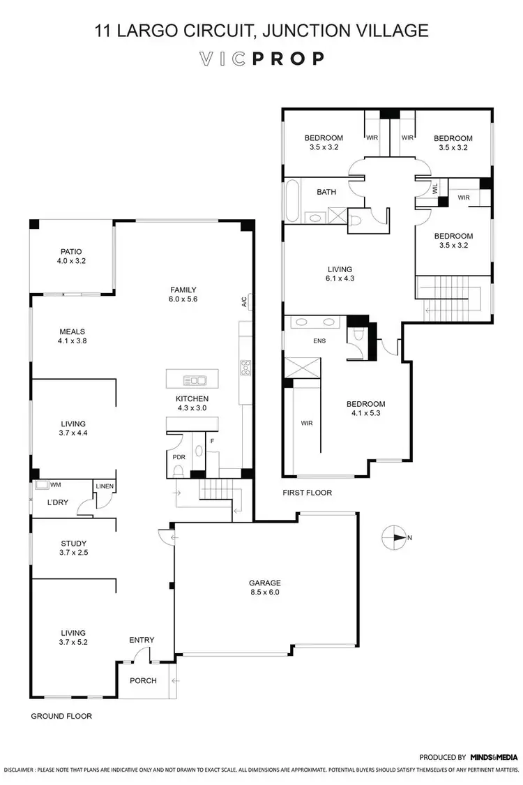 Floorplan of Homely house listing, 11 Largo Circuit, Junction Village VIC 3977