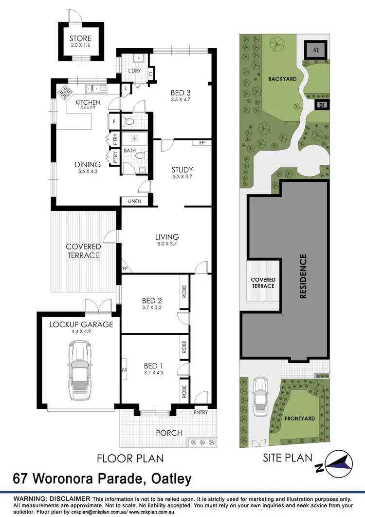 Floorplan of Homely semi-detached listing, 67 Woronora Parade, Oatley NSW 2223