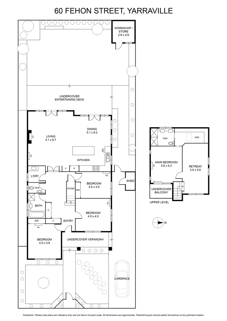 Floorplan of Homely house listing, 60 Fehon Street, Yarraville VIC 3013