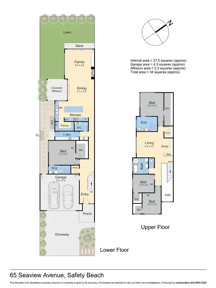 Floorplan of Homely house listing, 65 Seaview Avenue, Safety Beach VIC 3936