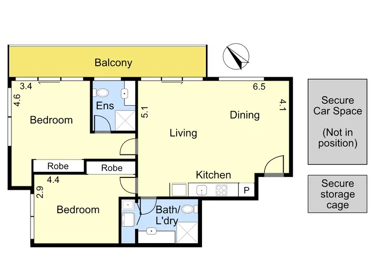 Floorplan of Homely apartment listing, 505/33-35 Breese Street, Brunswick VIC 3056