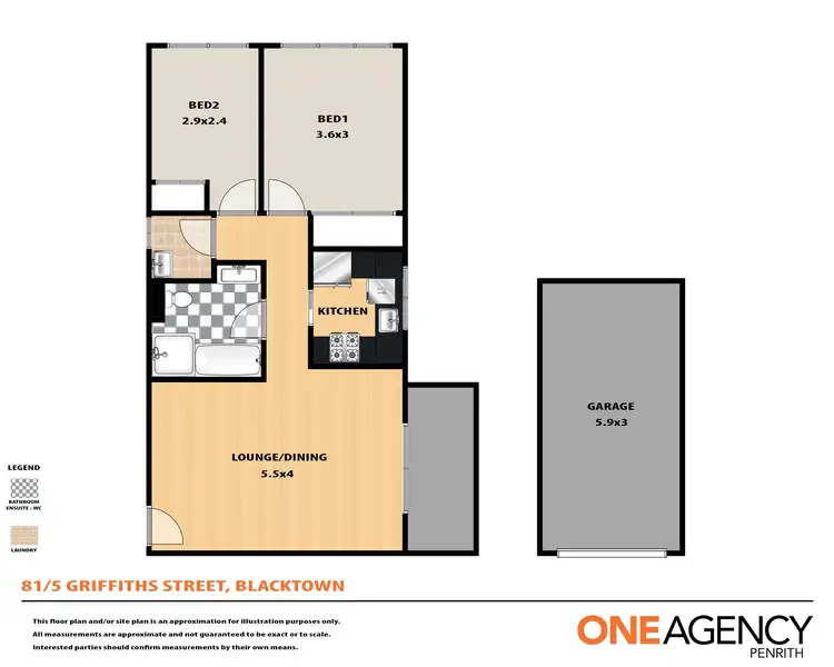 Floorplan of Homely apartment listing, 81/5 Griffiths Street, Blacktown NSW 2148