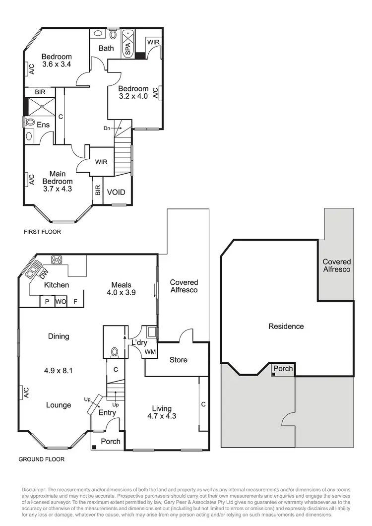Floorplan of Homely townhouse listing, 1/38 Bokhara Road, Caulfield South VIC 3162