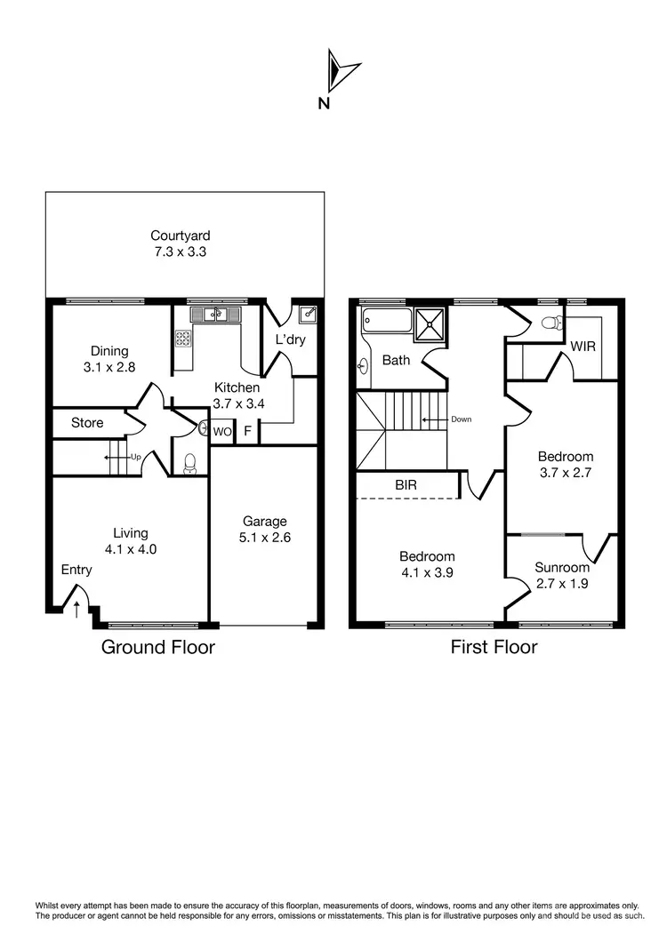 Floorplan of Homely townhouse listing, 3/957 Dandenong Road, Malvern East VIC 3145