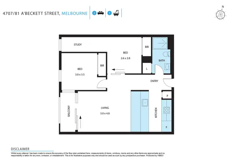 Floorplan of Homely apartment listing, 4707/81 Abeckett Street, Melbourne VIC 3000