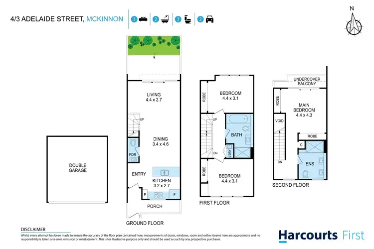 Floorplan of Homely townhouse listing, 4/3 Adelaide Street, Mckinnon VIC 3204