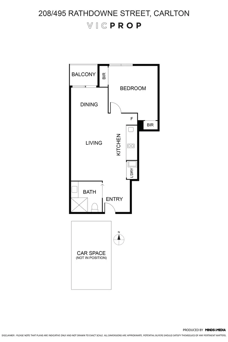 Floorplan of Homely apartment listing, 208/495 Rathdowne Street, Carlton VIC 3053