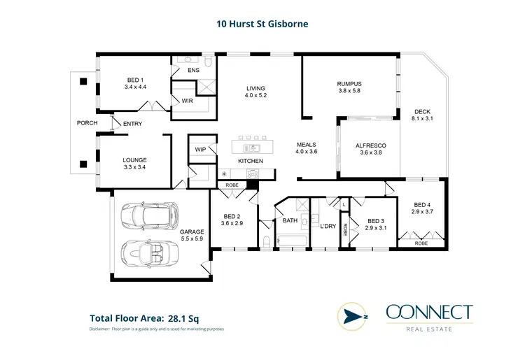 Floorplan of Homely house listing, 10 Hurst Street, Gisborne VIC 3437