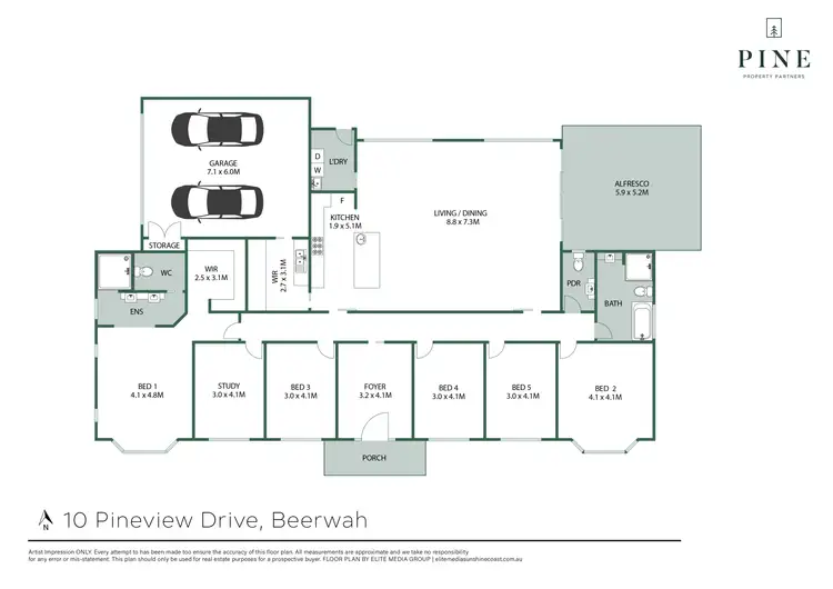 Floorplan of Homely house listing, 10 Pineview Drive, Beerwah QLD 4519