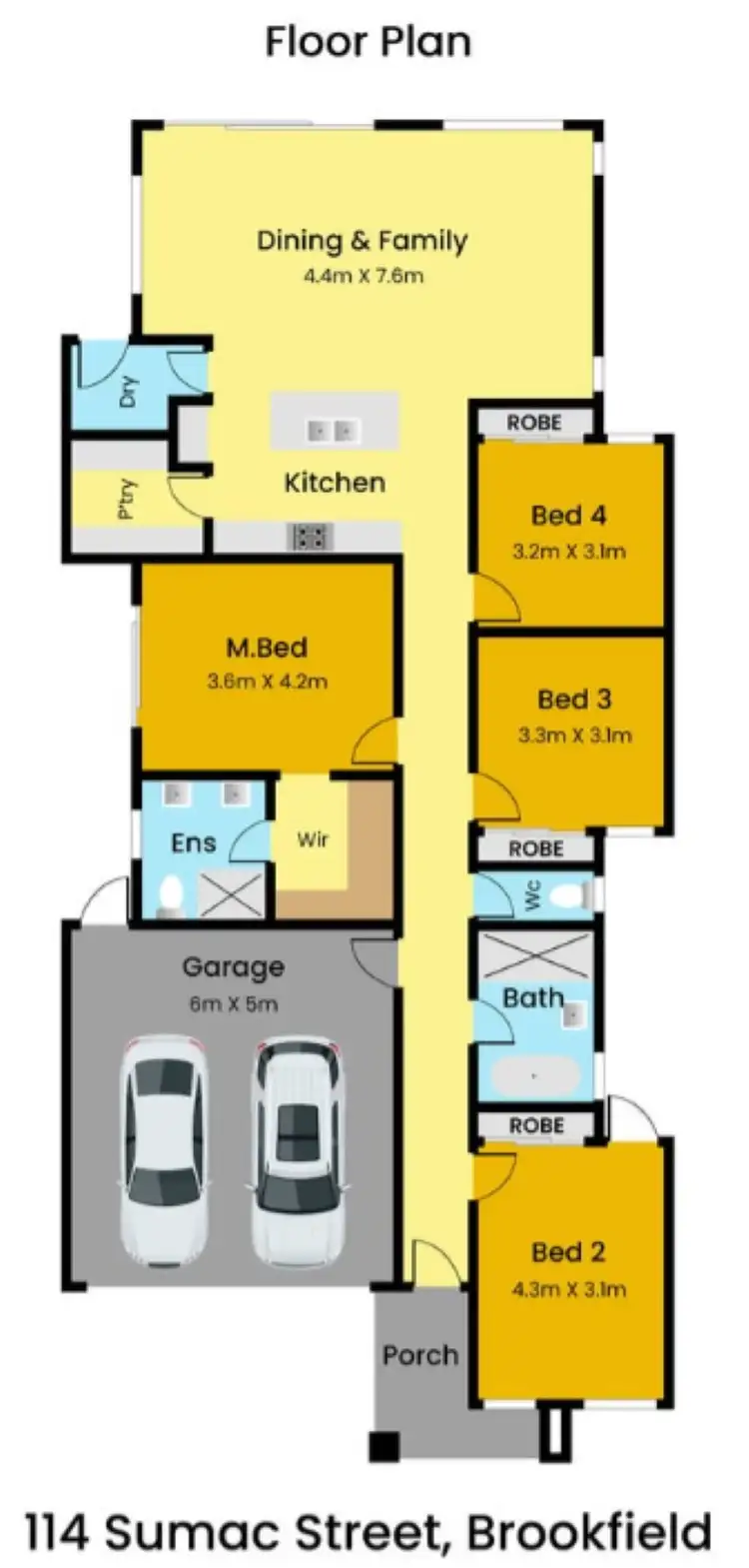 Floorplan of Homely house listing, 114 Sumac Street, Brookfield VIC 3338