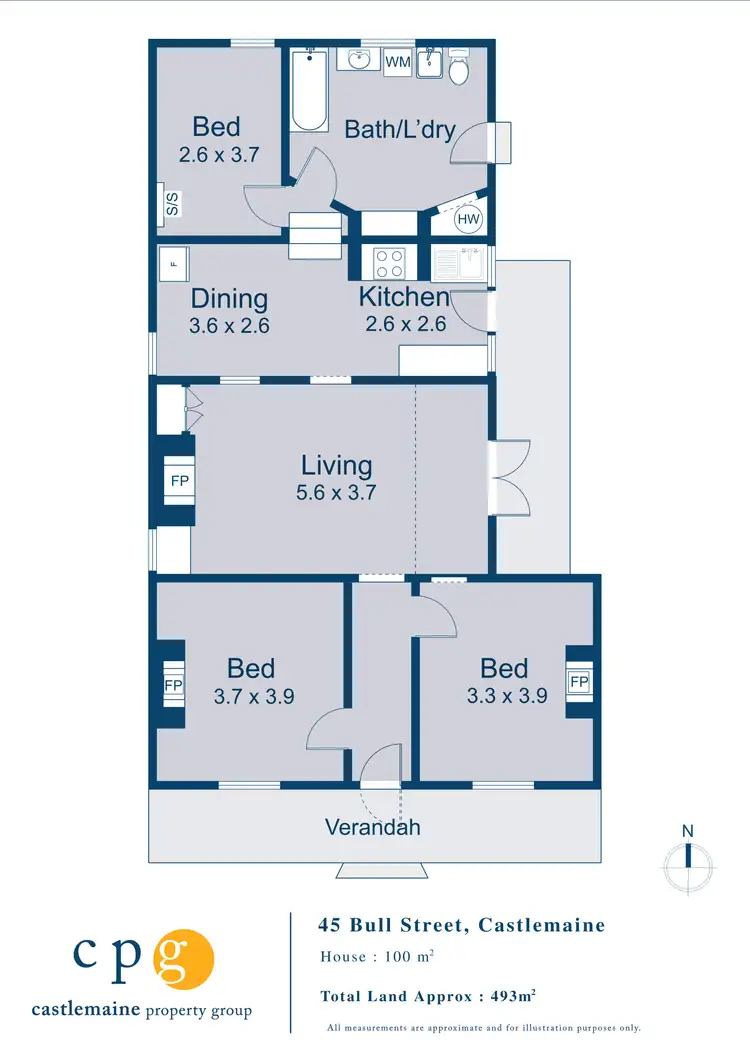 Floorplan of Homely house listing, 45 Bull Street, Castlemaine VIC 3450