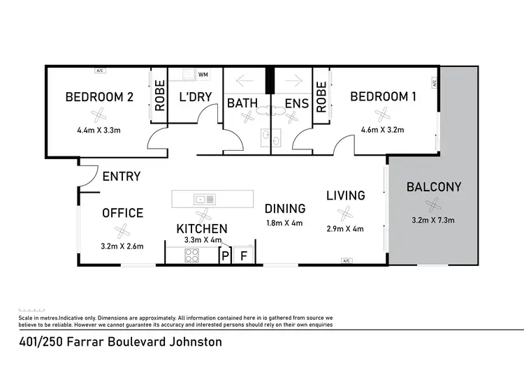 Floorplan of Homely unit listing, 401/250 Farrar Boulevard, Johnston NT 832